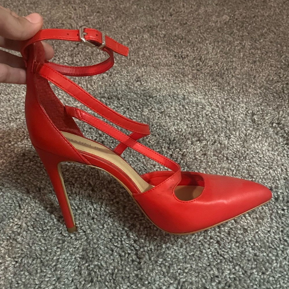 Red Strap Heels